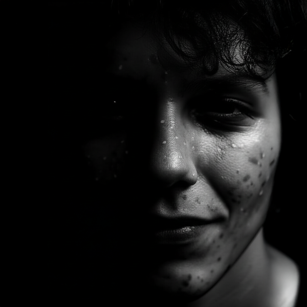 Retrato de Tiziano con iluminación dramática